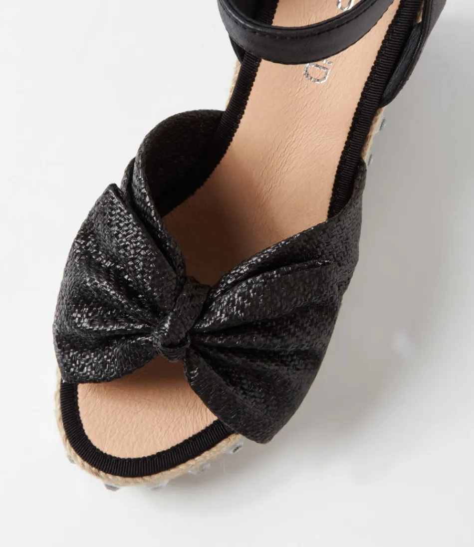 Élégantes Espadrilles Femme Haut de Gamme - Modèle Evone en Noir  
Raffia Synthétique Résistant avec Renforts en Cuir Souple  
Confort Optimal pour Marche Estivale - Style Méditerranéen Intemporel  

(Note : Structure modulaire avec variantes sémantiques, intégration de caractéristiques techniques sous forme descriptive, et ajout de bénéfices d'usage pour humaniser le texte tout en optimisant les mots-clés secondaires.)