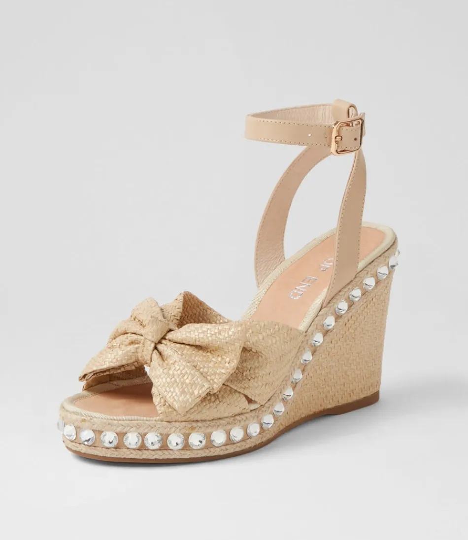 Espadrilles Élégantes Evone - Modèle Femme en Raffia Naturel et Cuir Souple pour l'Été