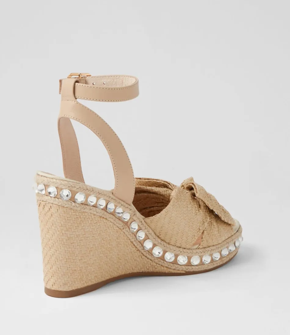 Espadrilles Élégantes Evone - Modèle Femme en Raffia Naturel et Cuir Souple pour l'Été