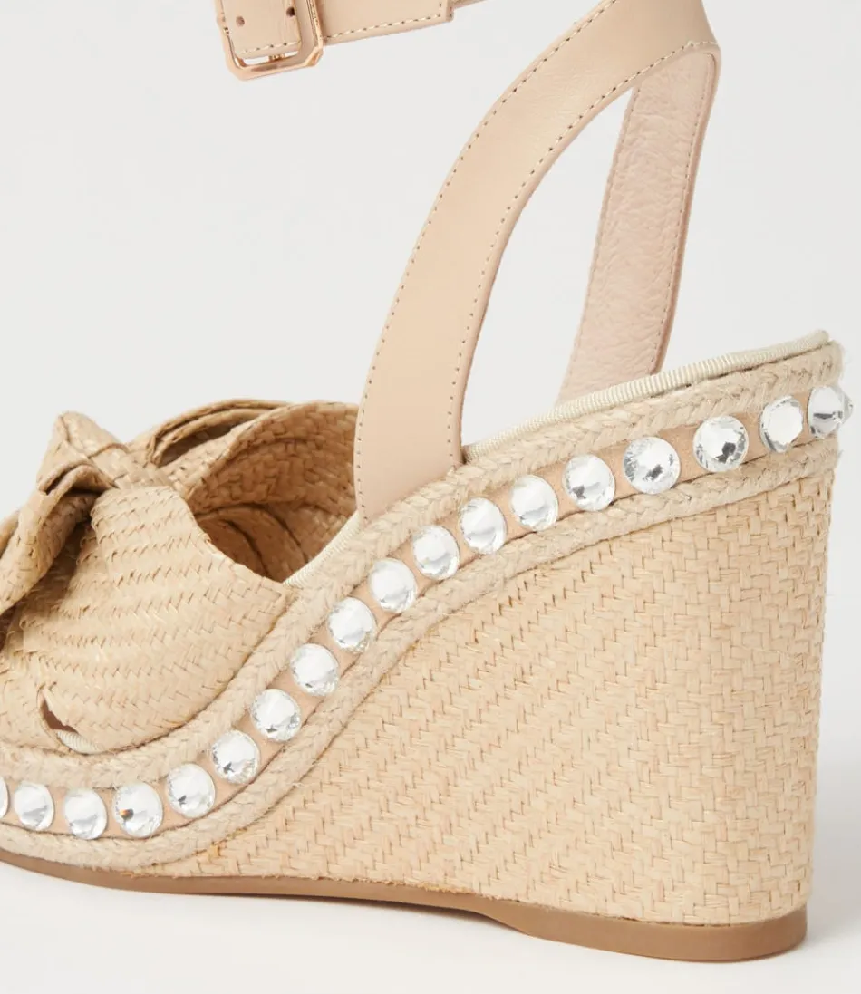 Espadrilles Élégantes Evone - Modèle Femme en Raffia Naturel et Cuir Souple pour l'Été