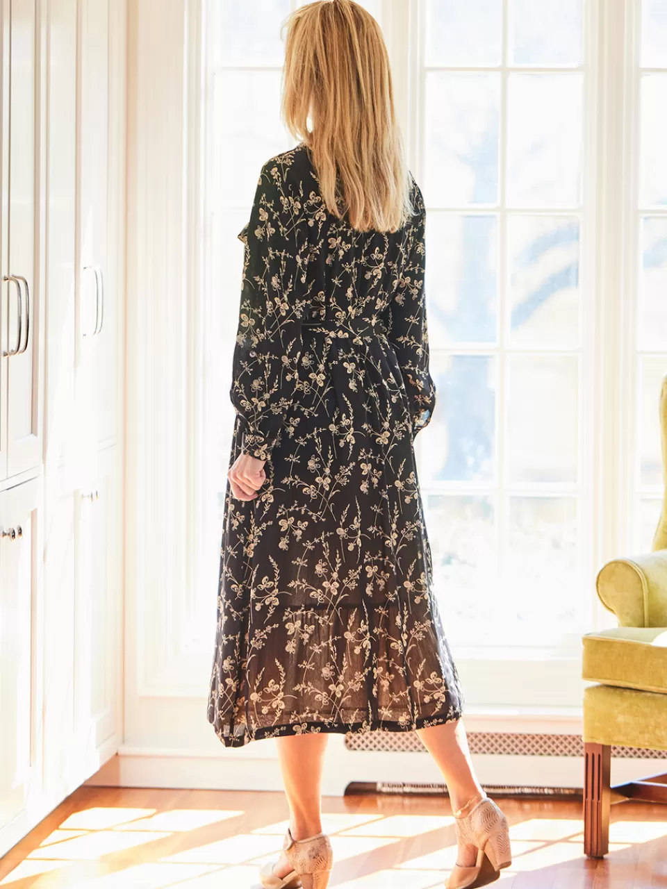 Robe-chambre feuilles d'automne - Collection exclusive April Cornell en promotion éclair