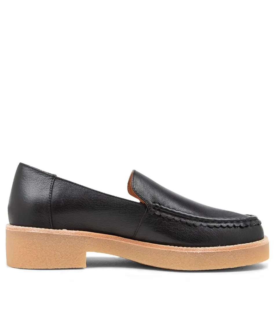 Mocassins MOLLINI pour Femme - Cuir Noir Souple, Style Intemporel & Confort Optimal