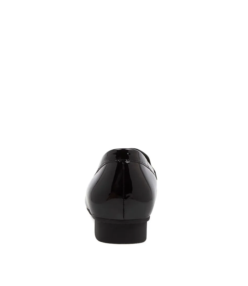 Escarpins ZIERA Fenders XF pour Femme en Cuir Verni Noir - Confort Élégant et Intemporel