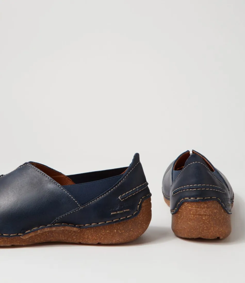 Ballerines Josef Seibel Femme - Confort Optimal en Cuir Ocean Frappé - Modèle Fergey 69 - Chaussures Plates Élégantes pour Toute la Journée