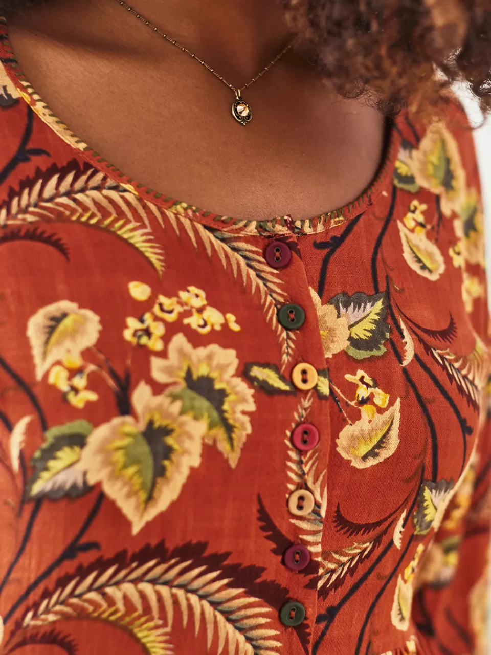 Robe Élégante Fougères Sylvestres - Collection Printemps par April Cornell