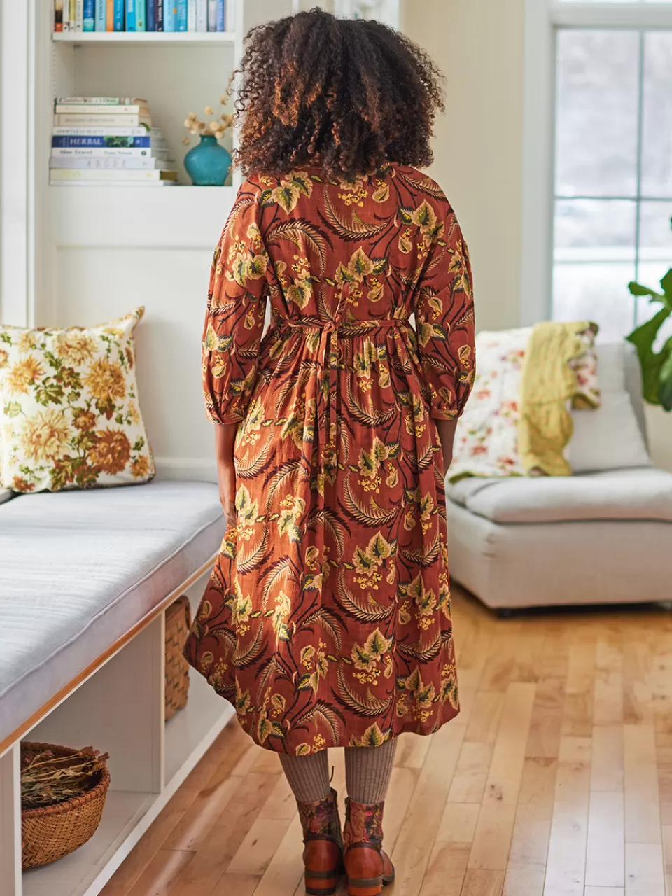 Robe Élégante Fougères Sylvestres - Collection Printemps par April Cornell