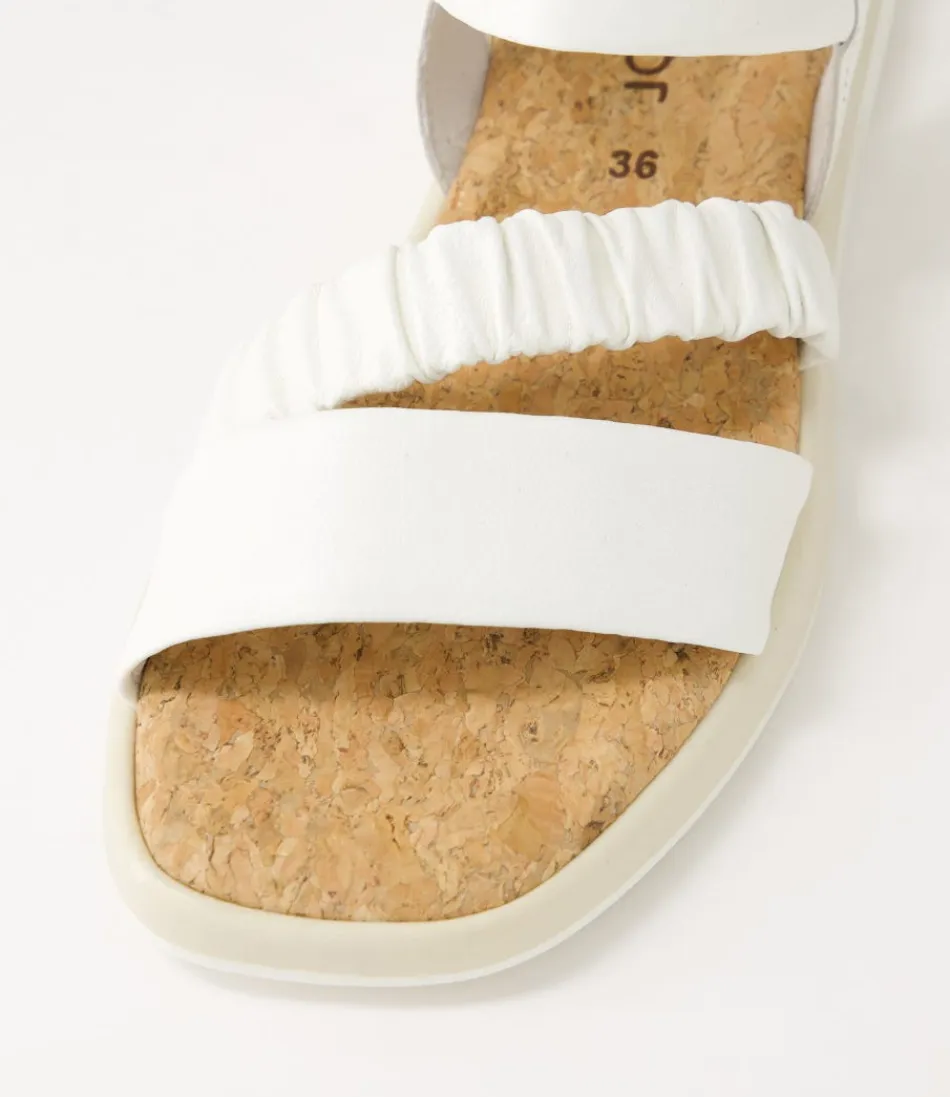 Sandales Élégantes GABOR pour Femme - Confort Optimal avec Cuir Véritable Fico Café Crème - Design Respirant et Détail Doré