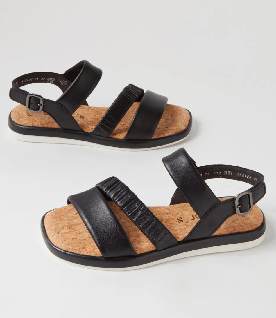 Sandales Femme GABOR Fico en Cuir Noir - Confort Assuré & Style Urbain