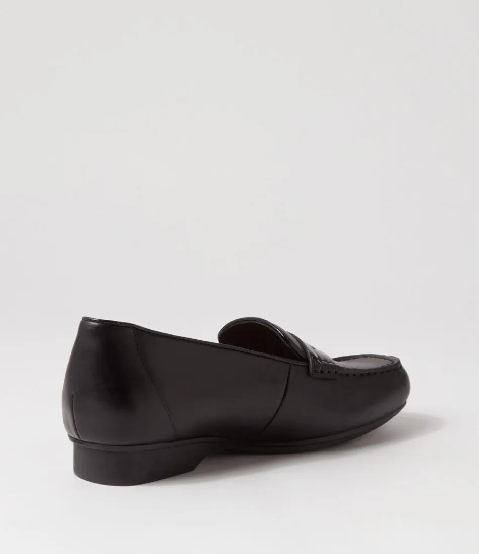 Mocassins Femme ZIERA Finnit Xf - Cuir Noir Brillant, Style Urbain & Confort Optimal