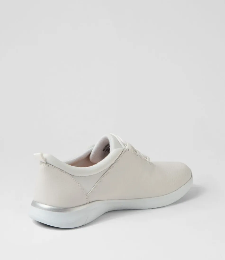 Escarpins ZIERA pour Femme - Confort Inégalé avec Semelle Fox Xf, Cuir Souple Blanc Optique et Détails Élégants
