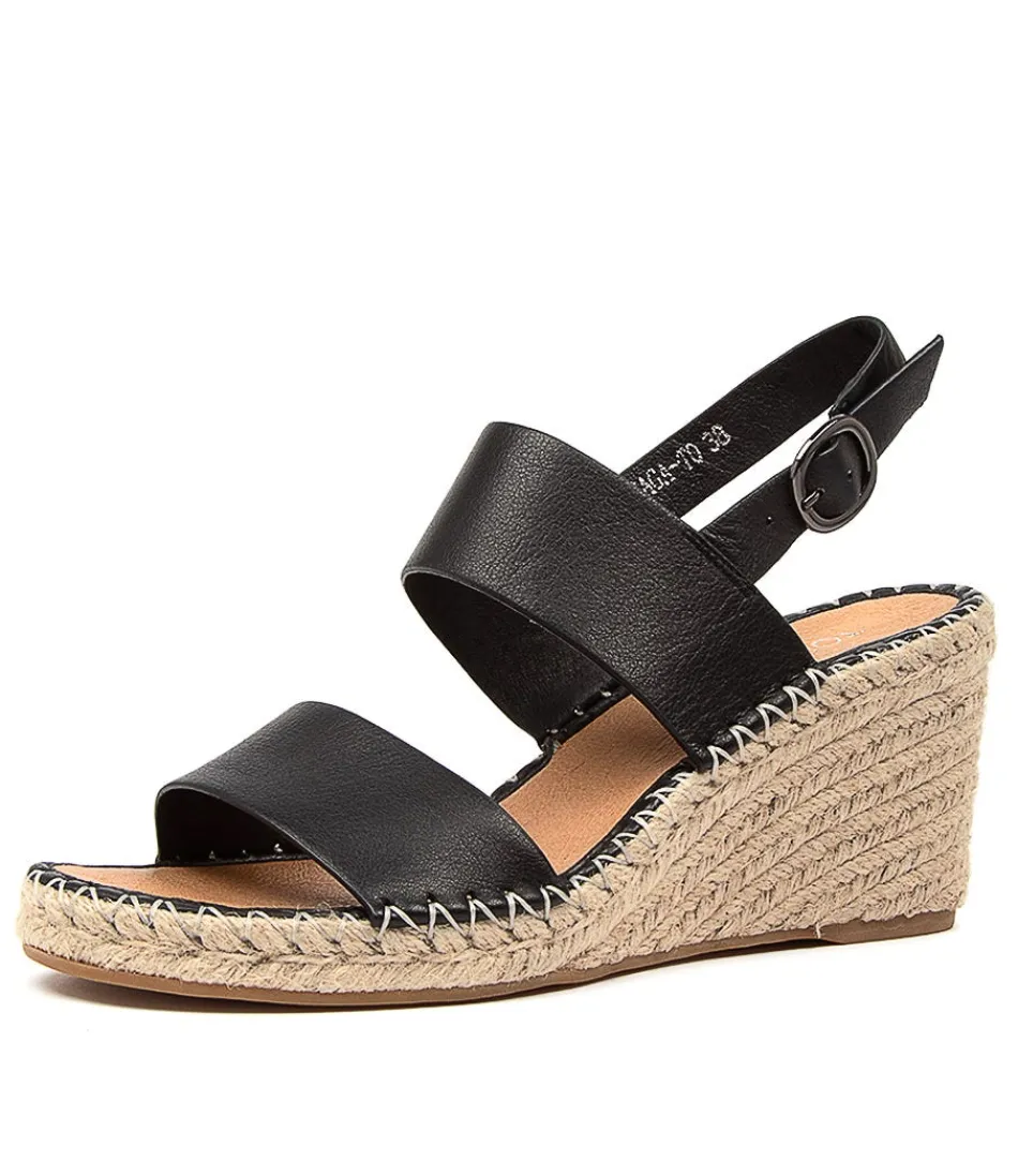 Escarpins Espadrilles Femme Élégance Cuir Noir - Édition Signature Gaga