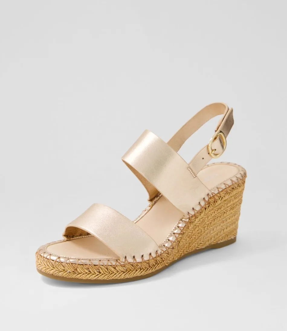 Élégantes espadrilles femme en cuir souple - Sandales Gaga à corde dorée rosé - Confort haut de gamme été 2024
