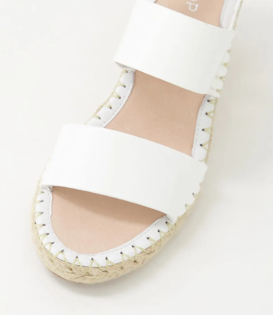 Escarpins Gaga Printemps 2024 - Cuir verni blanc avec semelle espadrille élégante - Modèle femme haut de gamme pour look tendance