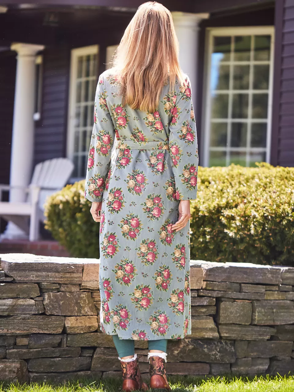 Robe chemisier en velours côtelé Geneviève - Collection printanière April Cornell en promotion exclusive