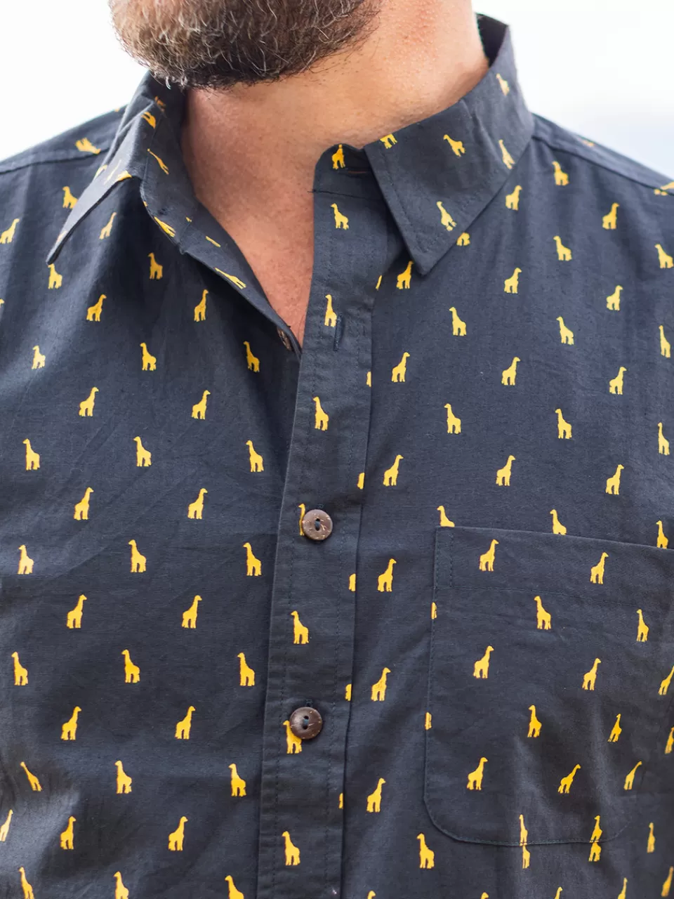 Élégante chemise manches longues motif girafe - Collection Printemps Cornell