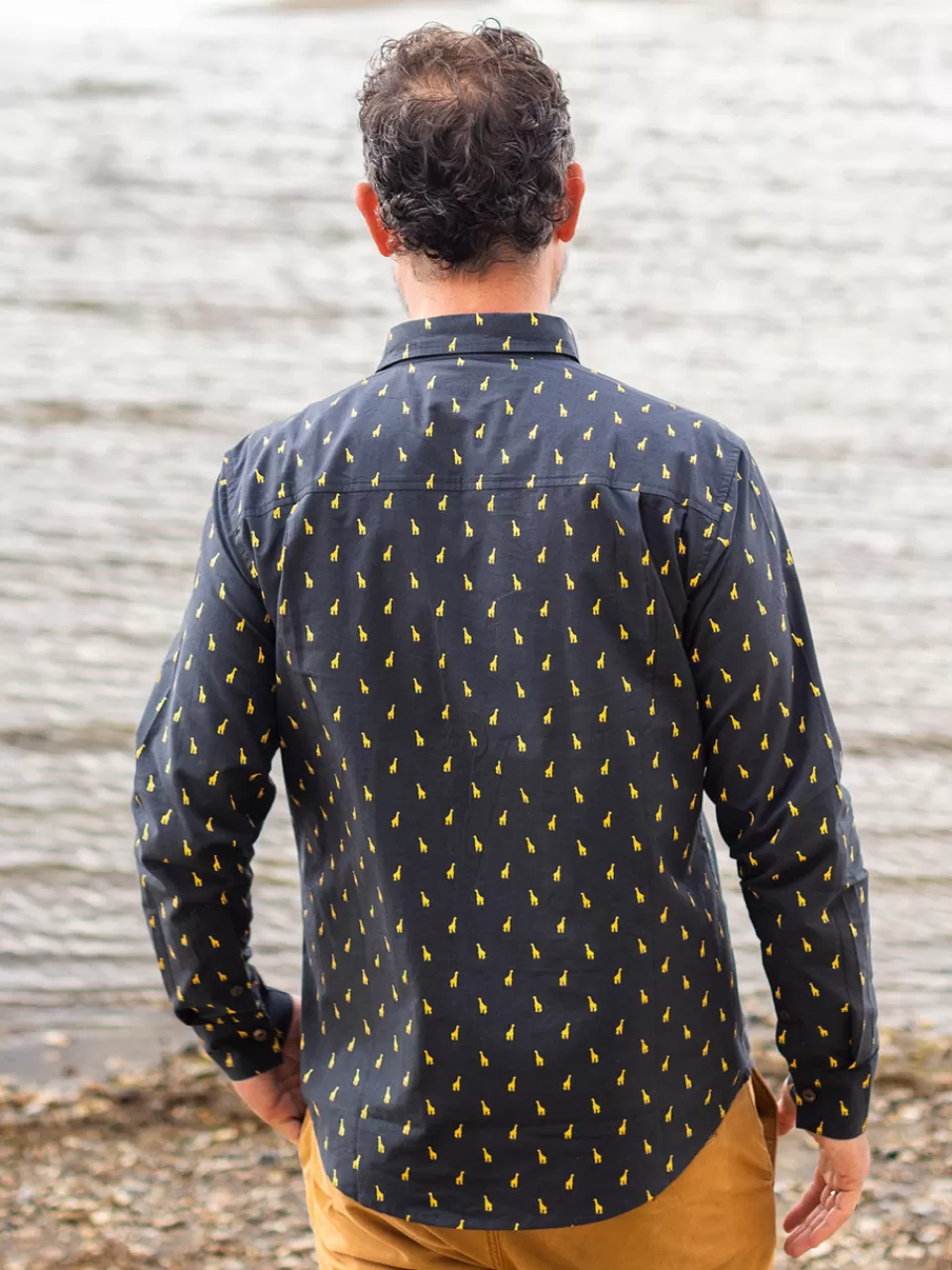 Élégante chemise manches longues motif girafe - Collection Printemps Cornell
