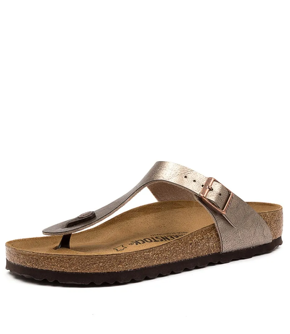 Sandales Femme BIRKENSTOCK Gizeh - Confort Optimal avec Semelle Anatomique - Modèle Élégance Naturelle en Cuir Souple Taupe