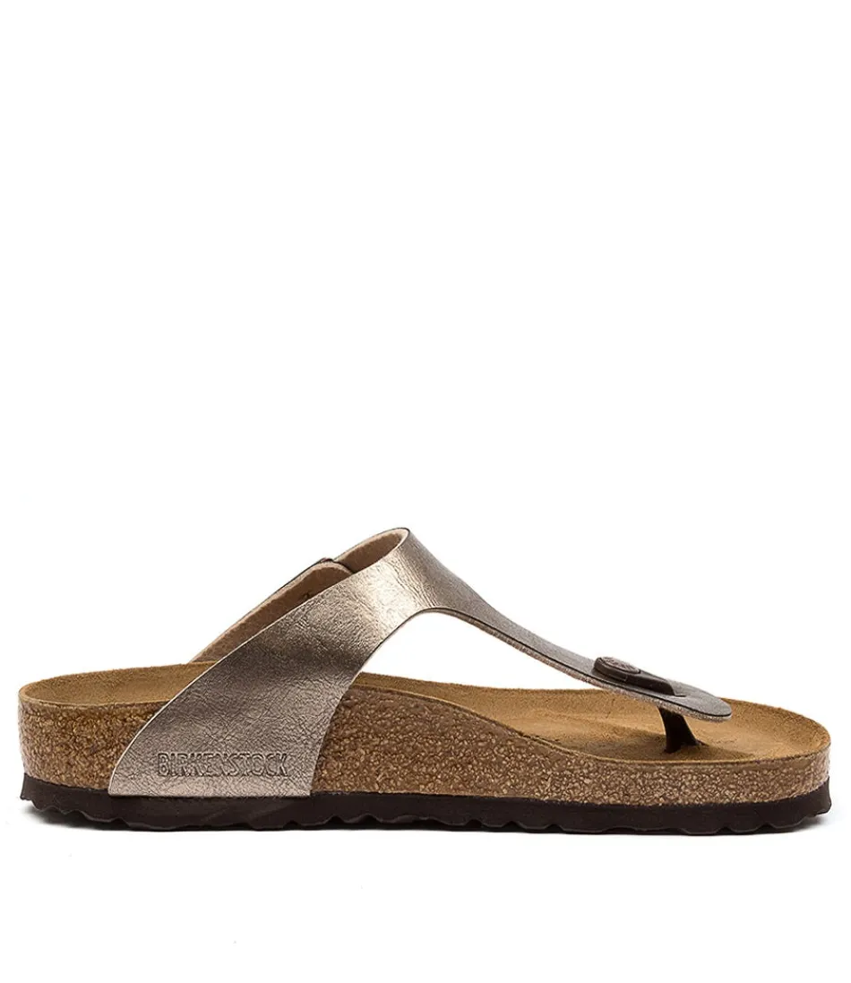 Sandales Femme BIRKENSTOCK Gizeh - Confort Optimal avec Semelle Anatomique - Modèle Élégance Naturelle en Cuir Souple Taupe