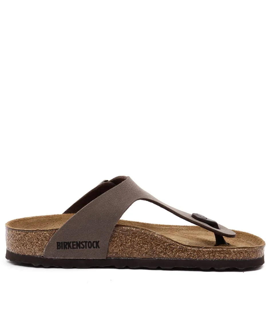 Sandales Femme Confort Optimal BIRKENSTOCK - Modèle Gizeh en Nuances Moka avec Semelle Birko-Flor Naturel, Détails Élégants pour Marches Zen