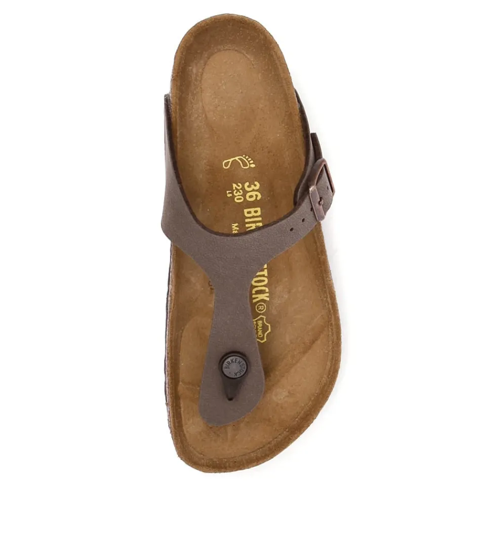 Sandales Femme Confort Optimal BIRKENSTOCK - Modèle Gizeh en Nuances Moka avec Semelle Birko-Flor Naturel, Détails Élégants pour Marches Zen
