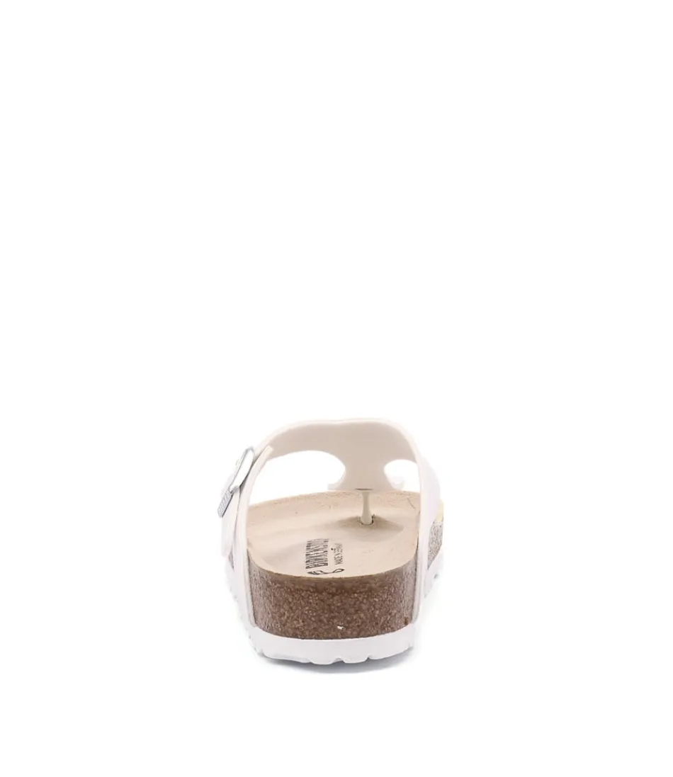 Sandales BIRKENSTOCK Gizeh Blanc Nacré - Confort Optimal pour Pieds Heureux - Modèle Femme en Birkoflor Respirant