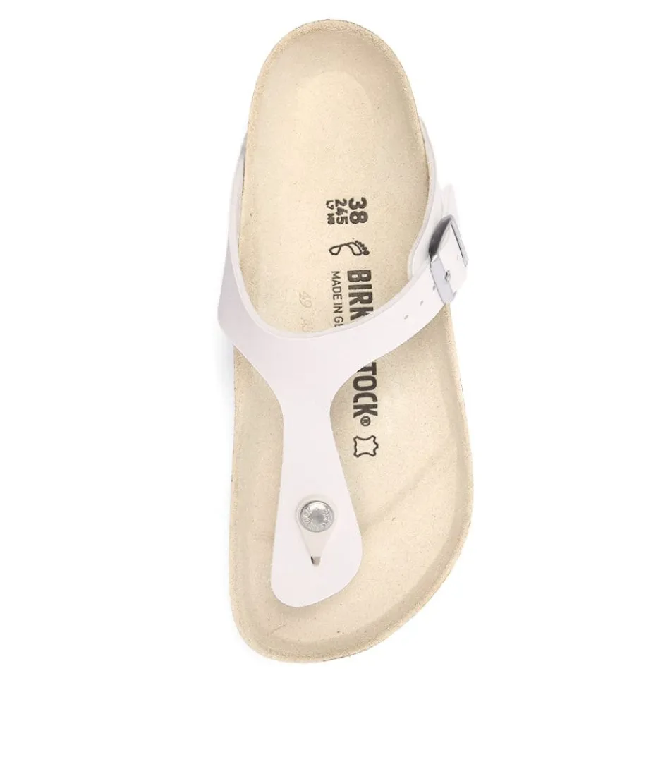 Sandales BIRKENSTOCK Gizeh Blanc Nacré - Confort Optimal pour Pieds Heureux - Modèle Femme en Birkoflor Respirant