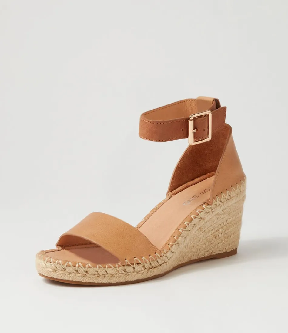 Espadrilles Haut de Gamme pour Femme - Modèle Gonice en Cuir Souple Cappuccino Doré, Style Méditerranéen Printemps-Été