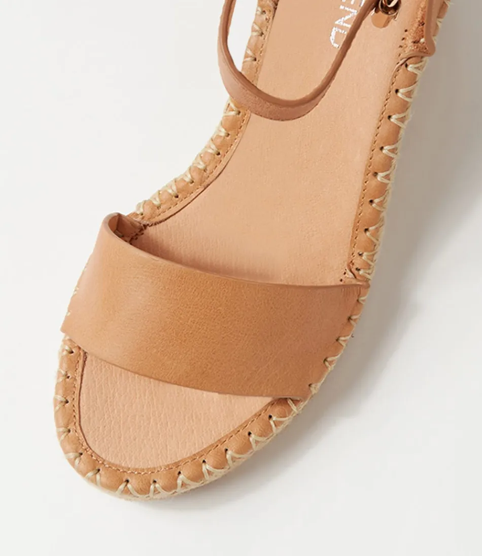 Espadrilles Haut de Gamme pour Femme - Modèle Gonice en Cuir Souple Cappuccino Doré, Style Méditerranéen Printemps-Été