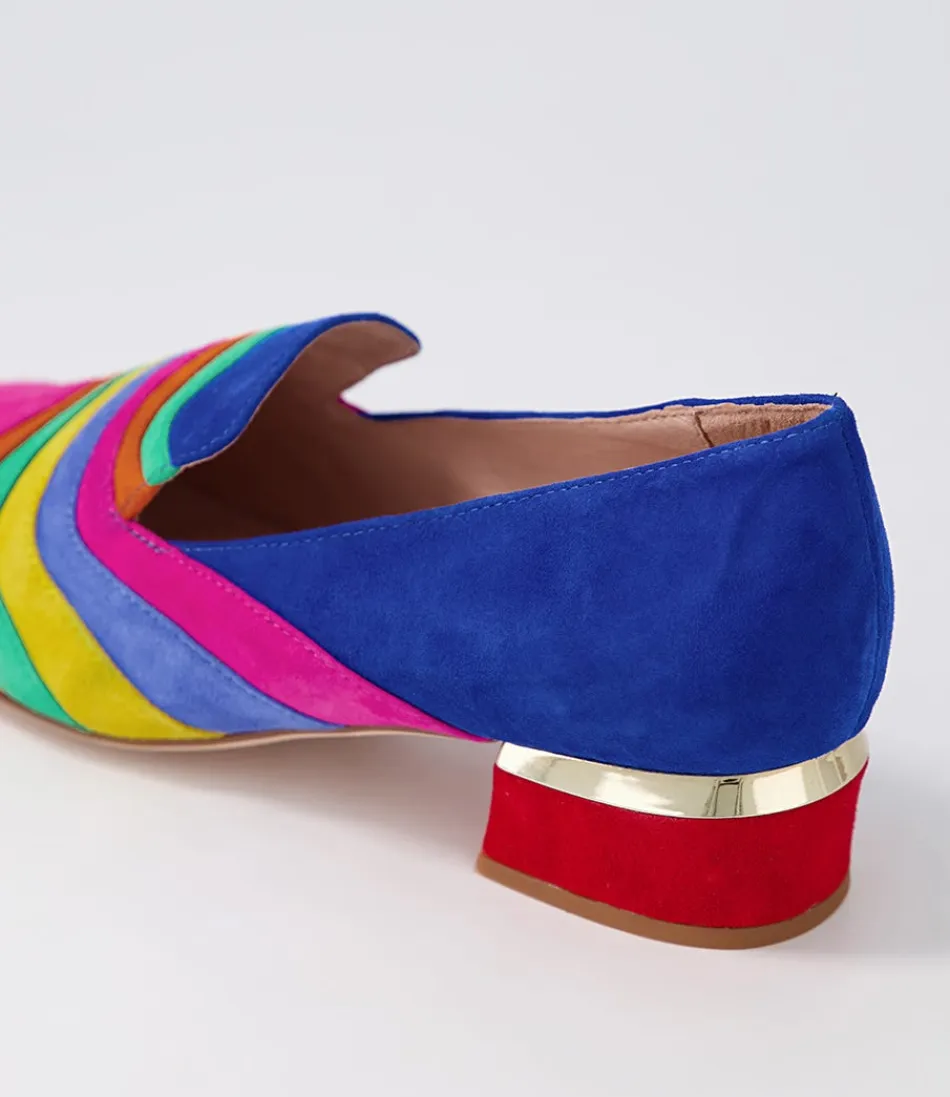 Mocassins Femme Élégantes DJANGO-JULIETTE - Talons Colorés Motif Gravata - Chaussures Tendance Printemps-Été