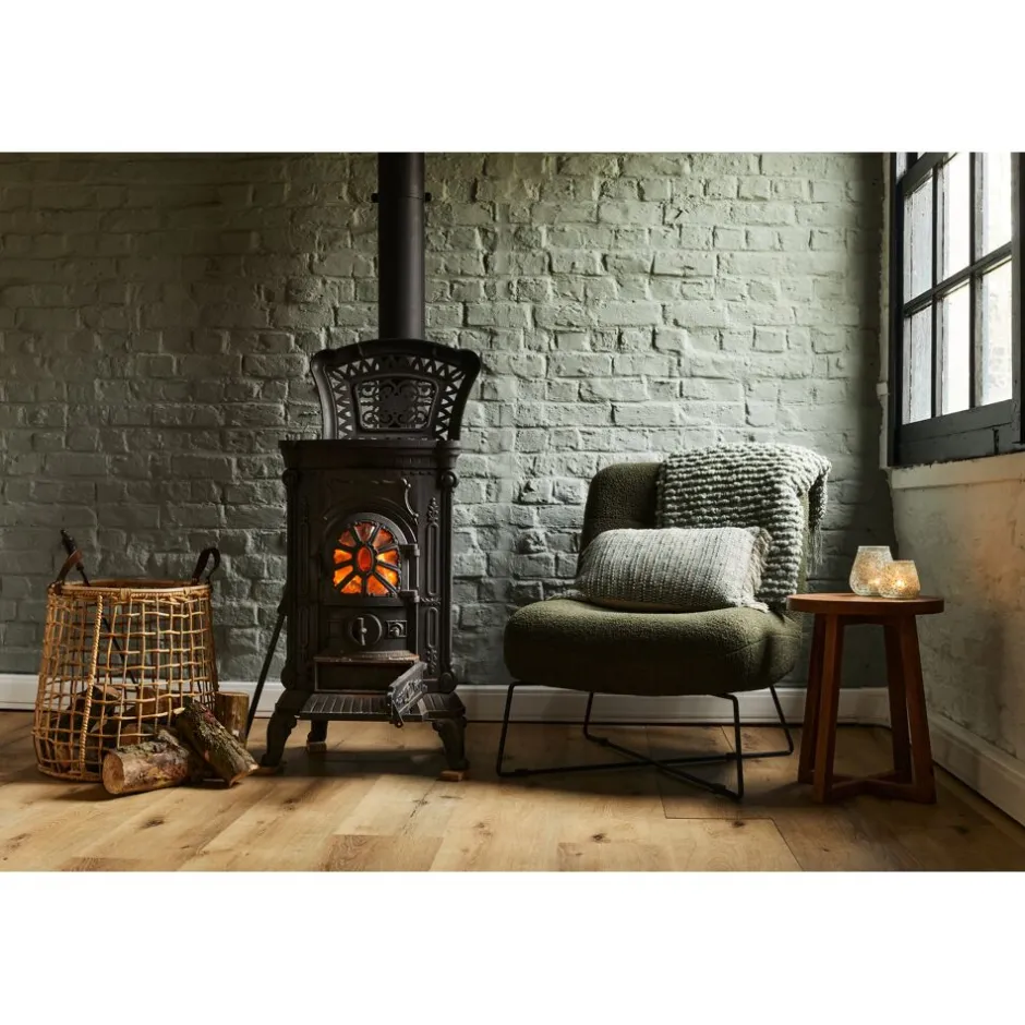 Coussin d'assise GRUNGE en coton bio respirant - Dimensions 50x30 cm - Teinte vert mousse - Confort douillet pour votre intérieur par Pomax