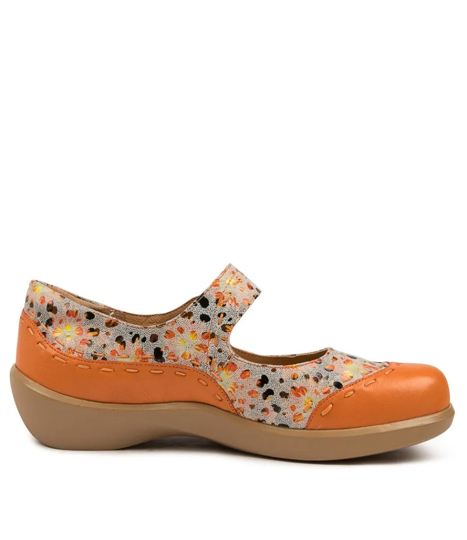 ZIERA Escarpins Femme Confort Gummibear - Tige Souple Nuances Corail & Sable, Motif Feuillage Délicat