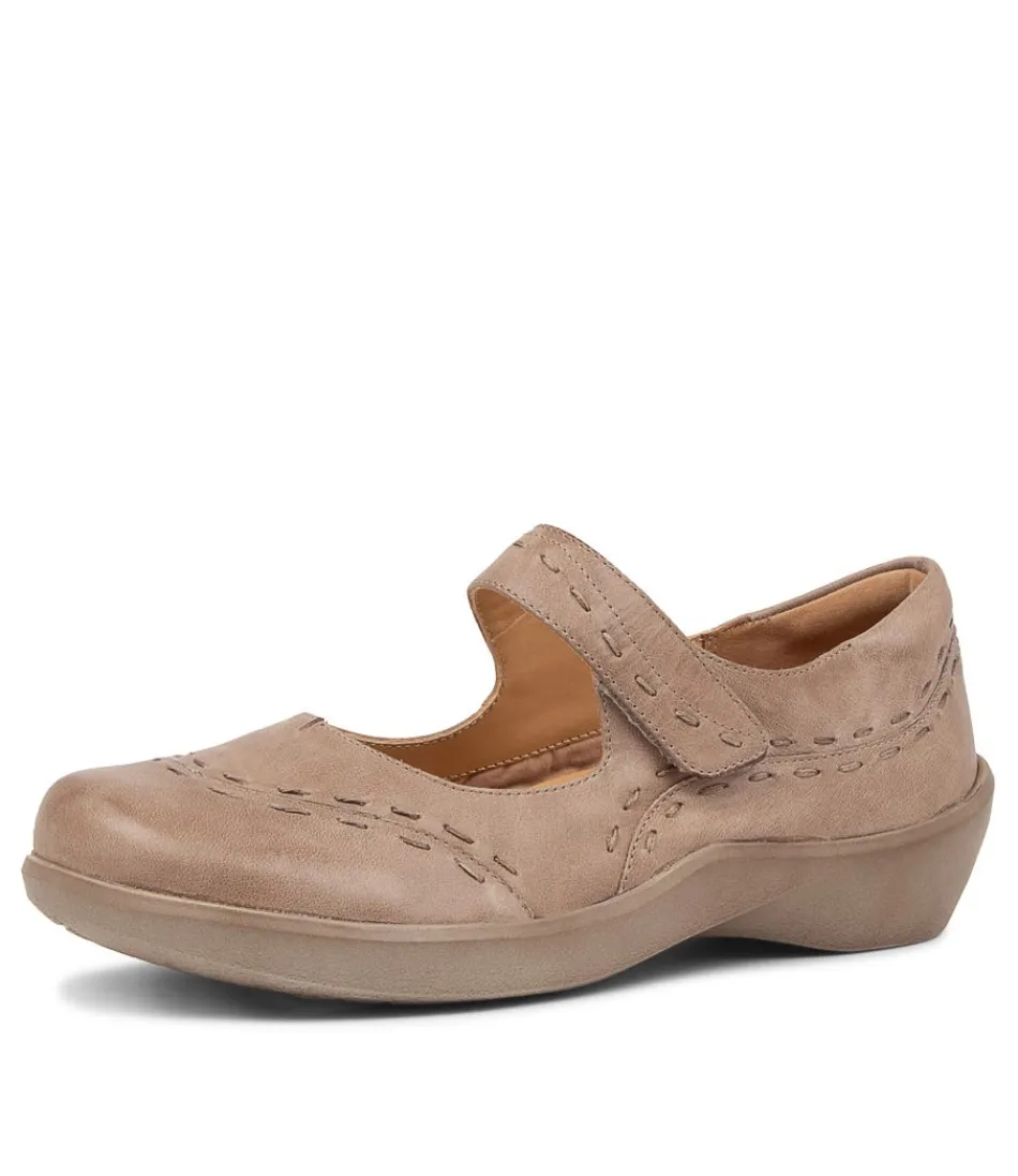 Chaussures plates ZIERA Gummibear W - Cuir fumé ultra-confortable pour femme, élégance décontractée au quotidien