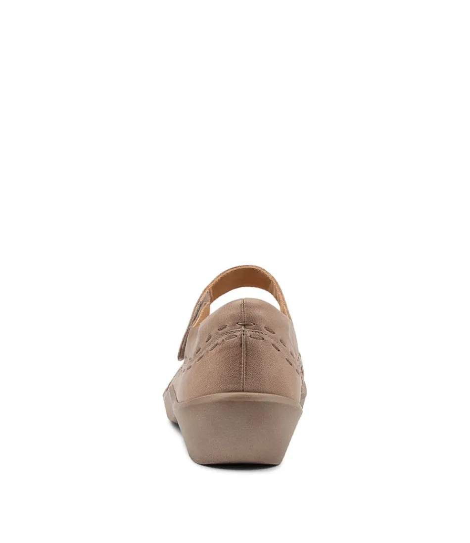 Chaussures plates ZIERA Gummibear W - Cuir fumé ultra-confortable pour femme, élégance décontractée au quotidien