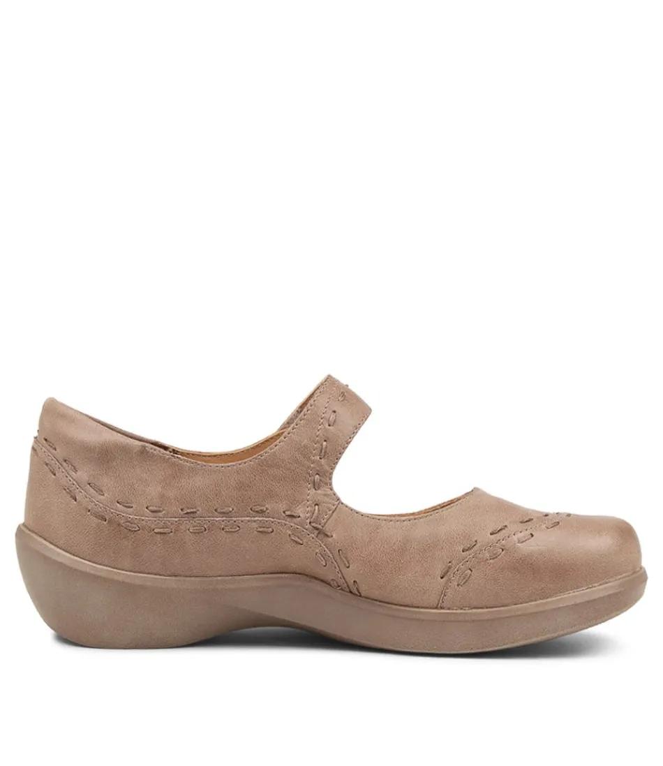 Chaussures plates ZIERA Gummibear W - Cuir fumé ultra-confortable pour femme, élégance décontractée au quotidien