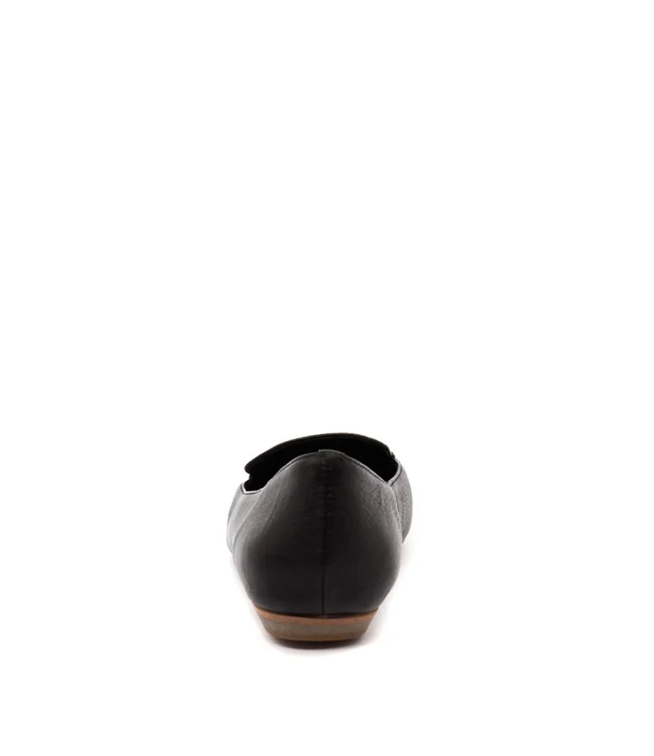 Derby féminin en cuir noir Gyro - Mocassins élégants MOLLINI
