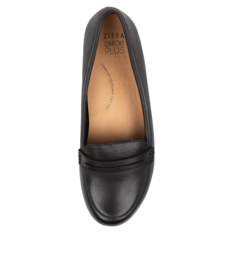 Mocassins femme élégants en cuir noir Hadi W - ZIERA, parfaits pour un style intemporel