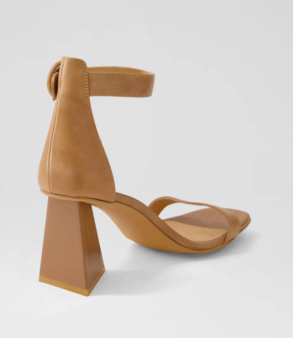 Escarpins DJANGO & JULIETTE - Sandales en Cuir Souple Brun pour Femme, Style Urbain Élégant