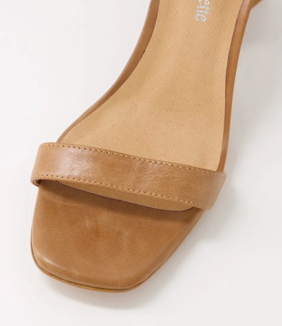 Escarpins DJANGO & JULIETTE - Sandales en Cuir Souple Brun pour Femme, Style Urbain Élégant