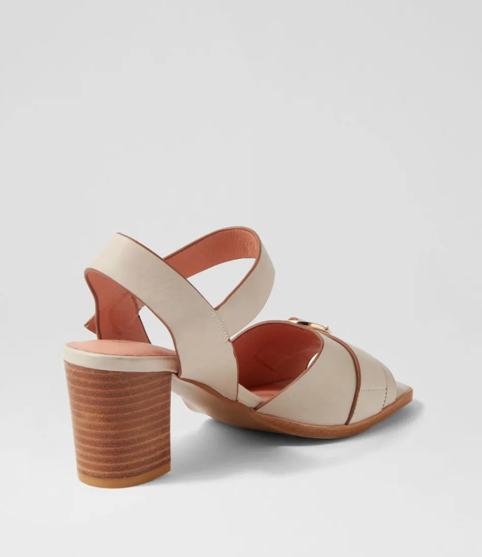Escarpins Femme DJANGO & JULIETTE - Modèle Hampton en Cuir Souple Nuance Amande Dorée, Sandales Élégantes à Talons pour Looks Estivaux