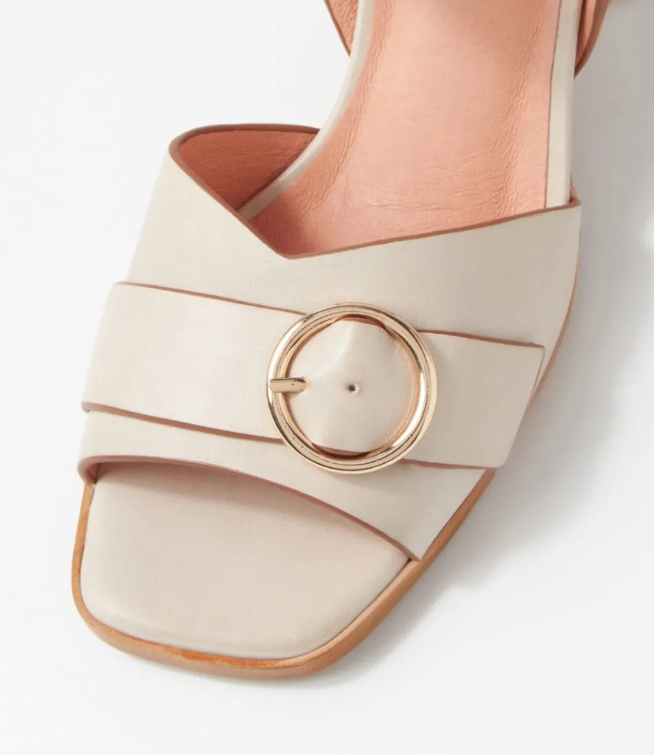 Escarpins Femme DJANGO & JULIETTE - Modèle Hampton en Cuir Souple Nuance Amande Dorée, Sandales Élégantes à Talons pour Looks Estivaux