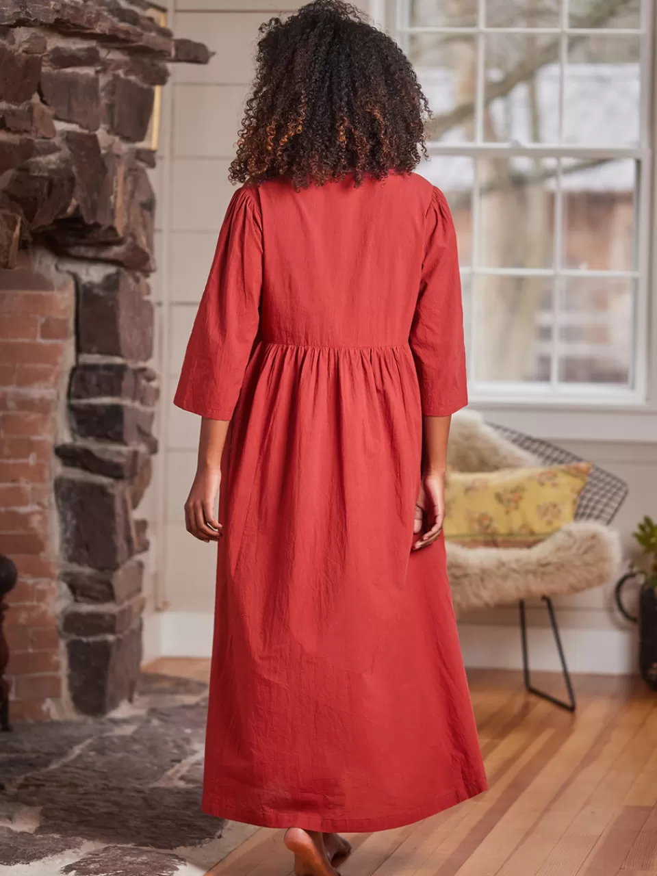 Chemise de Nuit Confortable Hearthside | Design Élégant en Coton Bio - Collection Printemps April Cornell