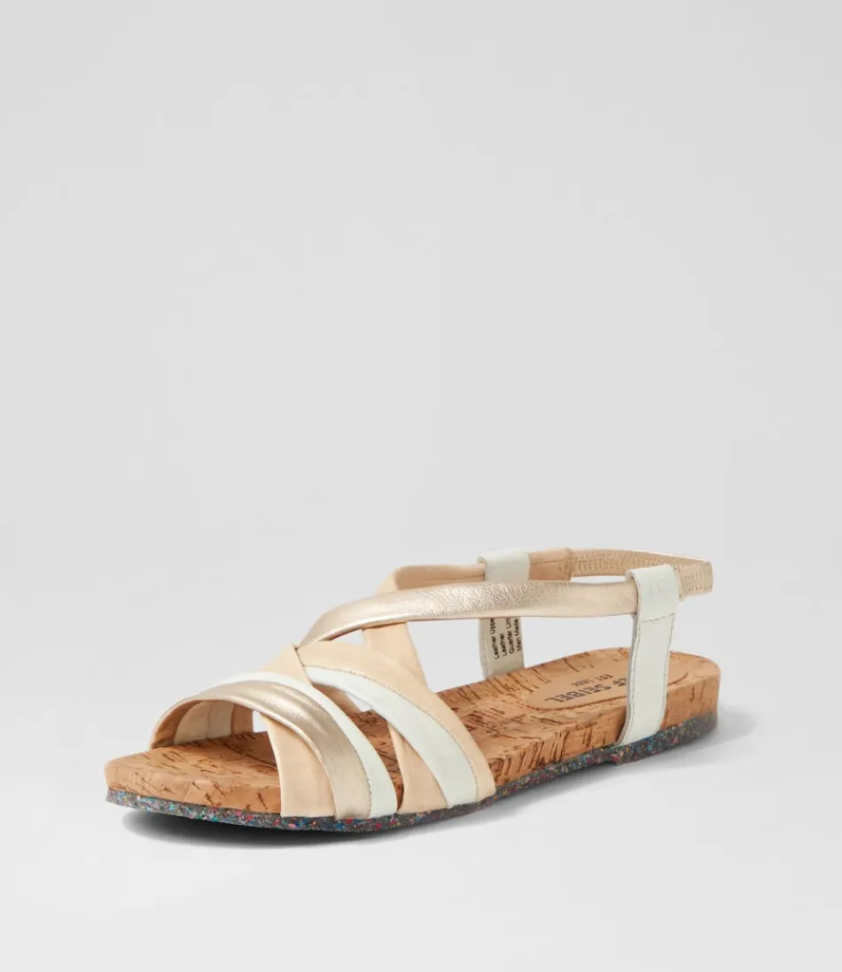 Sandales Femme Josef Seibel Comfort Henriette 3 - Légères en Cuir Véritable Multi-Tons Beige, Confort Optimal pour Marche
