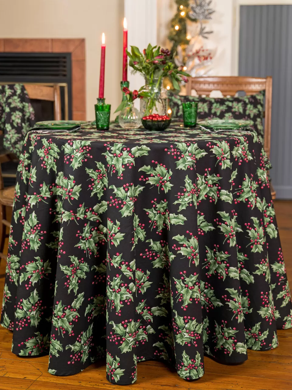 Lingette ronde motif houx – Soldes exceptionnels chez April Cornell