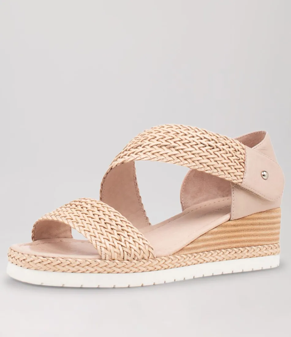 Django & Juliette - Espadrilles Femme en Cuir Souple Tressé Nuage Beige - Chaussures d'Été Élégantes au Style Méditerranéen Intemporel