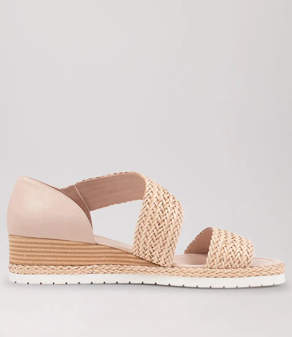 Django & Juliette - Espadrilles Femme en Cuir Souple Tressé Nuage Beige - Chaussures d'Été Élégantes au Style Méditerranéen Intemporel