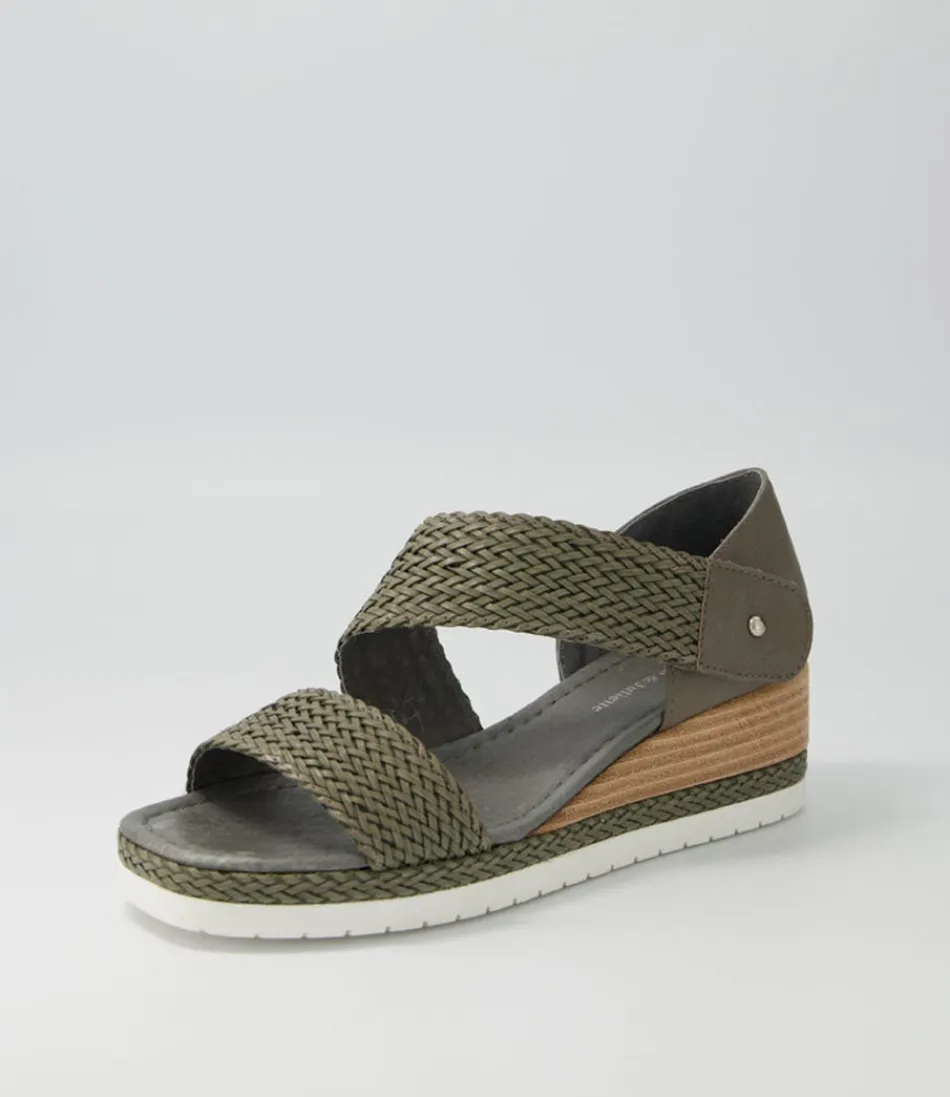 Espadrilles Django & Juliette pour Femme - Tressé Fumé en Cuir Souple avec Semelle Typique