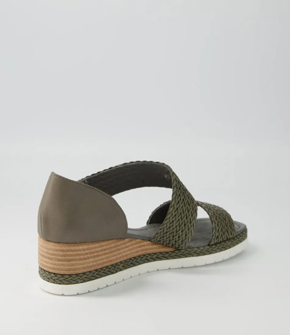Espadrilles Django & Juliette pour Femme - Tressé Fumé en Cuir Souple avec Semelle Typique