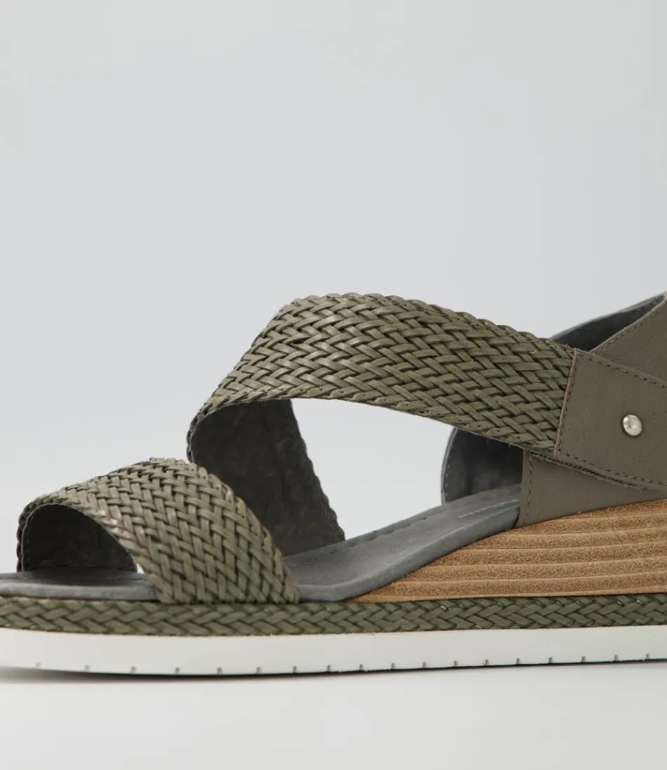 Espadrilles Django & Juliette pour Femme - Tressé Fumé en Cuir Souple avec Semelle Typique