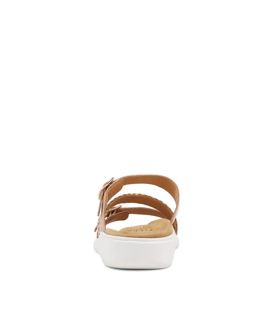 Sandales Compensées ZIERA pour Femme - Modèle Ieanny W en Cuir Tissé Multicolore Nuancé - Style Décontracté et Tendance