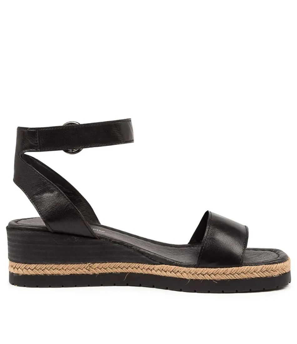 Espadrilles Femme Cuir Noir Vieilli - Style Irlandais Authentique - Django & Juliette Édition Limitée